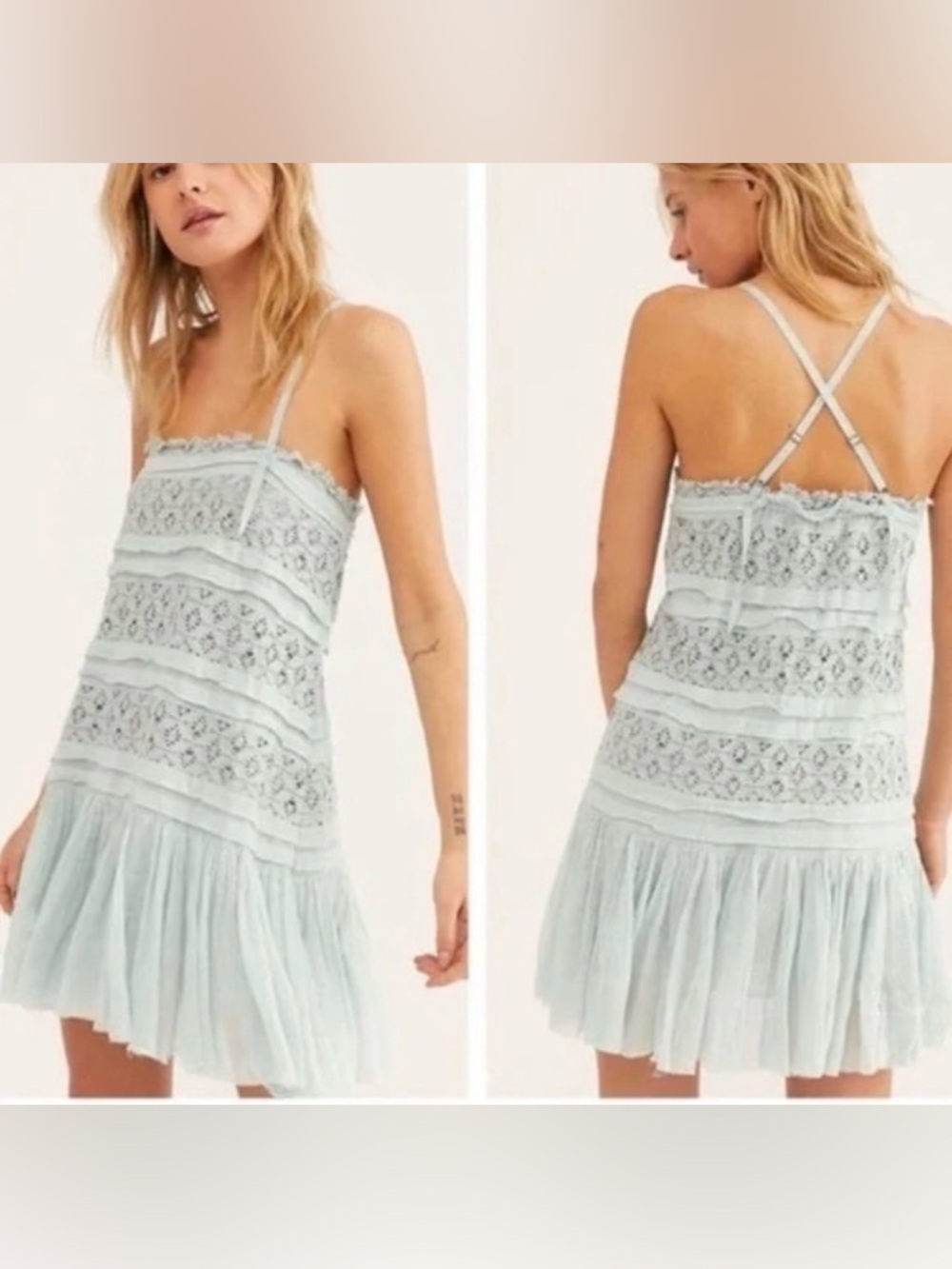 Free People Shailee Dress Blue M